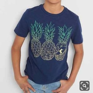 Gap kids navy blue pineapple shirt xxl